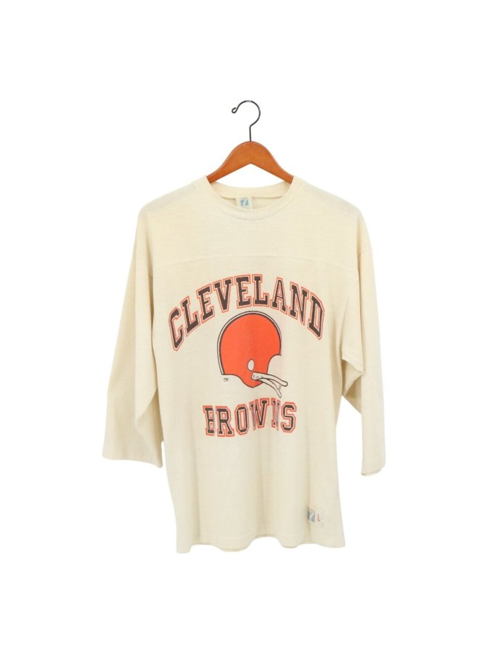 Cleveland Brown Vintage 80's Logo 7 T-Shirt Shirt L
